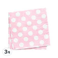 피플스파티 파티냅킨 도트무늬 33*33cm, 3개, 60개입, 핑크