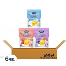 [달콤진] 일동후디스 아이얌 한입큐브 치즈 3종 플레인+딸기+블루베리 자연치즈 영양간식, 혼합맛(플레인/딸기/블루베리), 60g, 6세트
