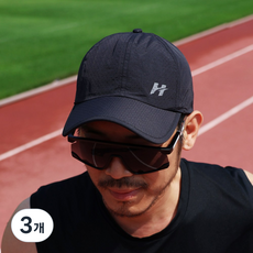 홀릭커스 메쉬 러닝 모자 캡, 3개, 블랙