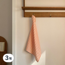 체크 키친크로스 고리디자인 다용도덮개 국내생산 12color, 3개, 10) 코랄