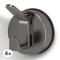 내집클로버 흡착식 다용도 걸이 무타공, 4개, 그레이