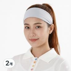 스포츠 헤어밴드 러닝헤어밴드, 그레이, 2개