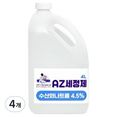 가성소다4.5% 4L NaOH 수산화나트륨 기름때제거 찌든때제거 하수구막힘, 4개