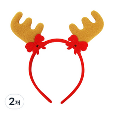 피플스파티 리본갈색 루돌프머리띠 4개입, 2개