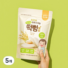 [촘촘한톨] 유기농 철원 오대쌀 떡뻥, 20g, 5개