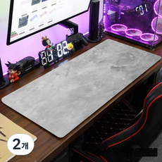 그레이계열 게이밍 장패드 마우스패드 400X900X4MM, 2개, 09 그림