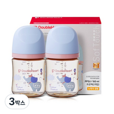 더블하트 모유실감 3세대 트윈팩 160ml 꿈꾸는코끼리, 꿈꾸는코끼리 트윈팩, 3박스
