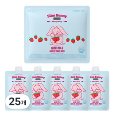 뉴베러 슬림 버니 단백질 쉐이크 파우치, 40g, 25개, 메리베리 딸기맛