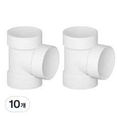 JG산업 (정품) 국산 PVC 티 정티 T 50파이 50A 50mm 연결T 50A, 10개