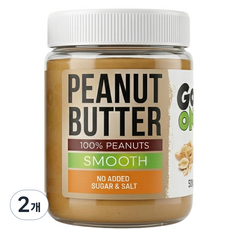 고온 피넛 100% 무첨가 땅콩버터 스무스, 2개, 500g