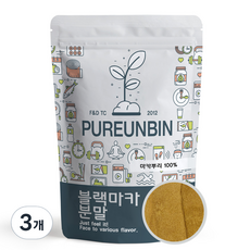 푸른빈 블랙 마카 분말 가루, 3개, 500g