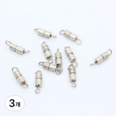 목걸이 (팔찌) 마감 장식 - 악세사리 부자재, 3개, 나사형 고리 (3쌍)
