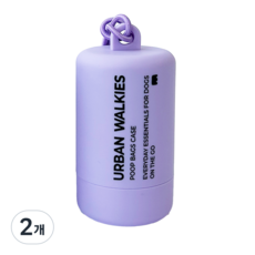 어반워키스 강아지 배변봉투 케이스, 퍼플, 2개, 1개입