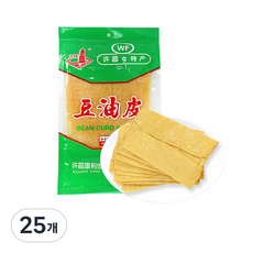 (배터짐)China WENFENG 고급 두유피 두부피 마라탕 훠궈재료, 100g, 25개