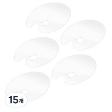 다한진 아크릴팔레트 타원형(소)220mm165mm2mm, 투명, 15개