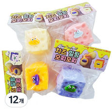 치즈 힐링 모찌모찌 말랑이, 12개, 105g, 혼합