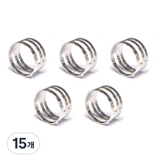 원폴뎀 오링 O링 반지, 15개, 실버