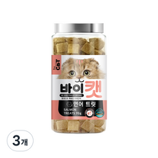 베이펫 건강동결 고양이 트릿, 3개, 70g, 연어