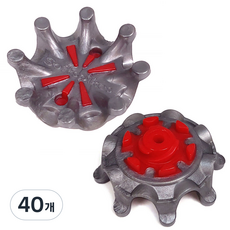 예코 골프화 징 스파이크 교체 FT3.0 타입, G(그레이+레드), 40개