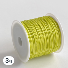 나일론 폴리 매듭실 0.8mm 팔찌 키링 스트랩 만들기, 25.라임, 3개