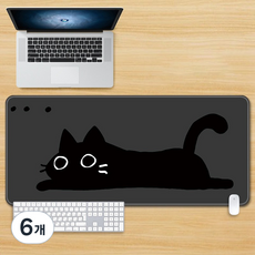 게이밍마우스패드 장패드 논슬립 키보드 매트 귀여운 캐릭터 고양이900x500x3MM, 6개, 고양이112