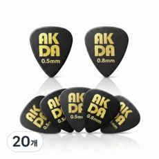AKDA 기타 피크 세트 통기타 일렉 기타 연주용 / 초보자용 피크, 20개