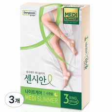 센시안 동국제약 나이트케어 의료기기 수면용 다리 압박밴드 PINK, 허벅지형, 3개