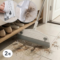 홀리크 싹쓸이지 원샷 실리콘 빗자루 다용도 스퀴지, 화이트, 2개