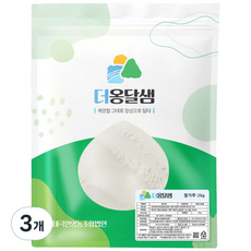 더옹달샘 국산 순수 건식 쌀가루 2kg 이유식 백설기, 3개