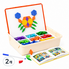 베이제 120pcs 어린이 칠교판 자석 블록 DIY 교육용 완구 BJ9, 2개, 혼합컬러