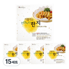 기름먹는 녹차한지, 16cm, 20개, 15세트