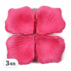 부직포 장미300 꽃잎 조화 플라워샤워 프로포즈 웨딩 장식 소품, 3세트, 3-핫핑크300장
