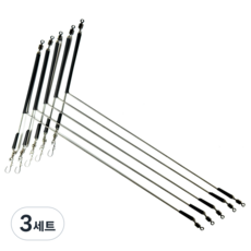 리얼히트 갈치 텐빈 채비 속공 편대 채비 블랙, 3세트, 5개입