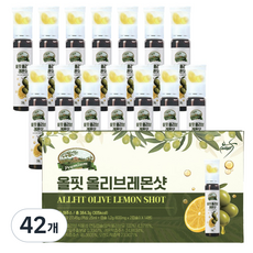 올핏 올리브레몬샷 엑스트라버진 올리브오일캡슐 올레샷, 42개, 25ml