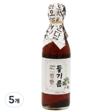 이장네 저온압착 참 고소한 통들기름100퍼센트_, 5개, 350ml