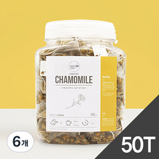 베라티 허브티 캐모마일 50티백 삼각티백, 1.2g, 50개입, 6개