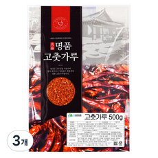 더옹달샘 A+++급 국산 고추가루 500g 김장용 요리용 보통맛(꼭지제거), 3개