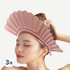 성인 샴푸캡 성인용 샴푸캡 환자 머리 감기기 도구 어른 샤워캡 머리감기 캡 샴푸모자 헤어캡 머리감기캡 쌍수 머리캡 목욕 헤드캡 임산부, 진한분홍, 3개