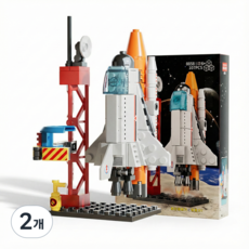 에버샵 우주 로켓 블록 장난감 레고 발사대 기지 조립 선물 키덜트 나노, 2개, A타입