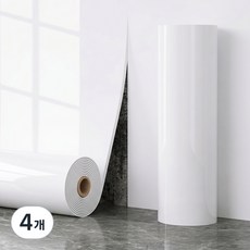 에이제이케이 [정품] 붙이는 벽지 데코타일 폼블럭 대리석 롤 타일시트지 60x300cm, 4개, 클래식 화이트