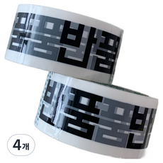 반품테이프 화이트 박스 테이프 블랑 반품 스티커 교환, 4개