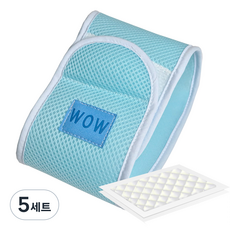 와우한빛 반려동물 숨쉬는 매너벨트 + 일자형 기저귀 2p, 중형, 5세트, 1개입