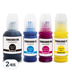 잉크다파라 엡손 호환잉크 T06G 세트, 2세트, 검정+파랑+빨강+노랑