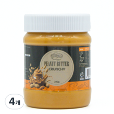 오도독 땅콩버터 크런치, 4개, 340g