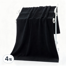 상덕 호텔 대형 바스타월 소프트터치 수건 40수 700CM, 4개, 블랙 바스타올