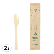 아이엠그리너 일회용 대나무 포크 개별포장, 2개, 100개입