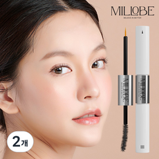 밀로베 듀얼 브러쉬 속눈썹 영양제 글램 아이래쉬 세럼, 2개, 8ml