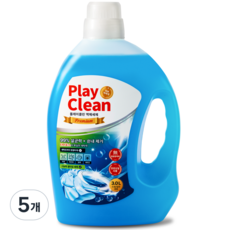 플레이클린 알칼리 액체세제 대용량 고농축 찌든때 쉰냄새 땀냄새 얼룩제거 세탁세제, 5개, 3L