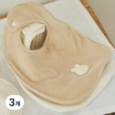 로맘틱스 테리빕 아기 턱받이 타올 침받이 빅사이즈, 3개, 1개입, 스킨