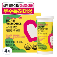 듀오솔루션 여성 질 유산균 (로앤산부인과 공동개발) 질유래 모유 유래 유산균, 4개, 30정